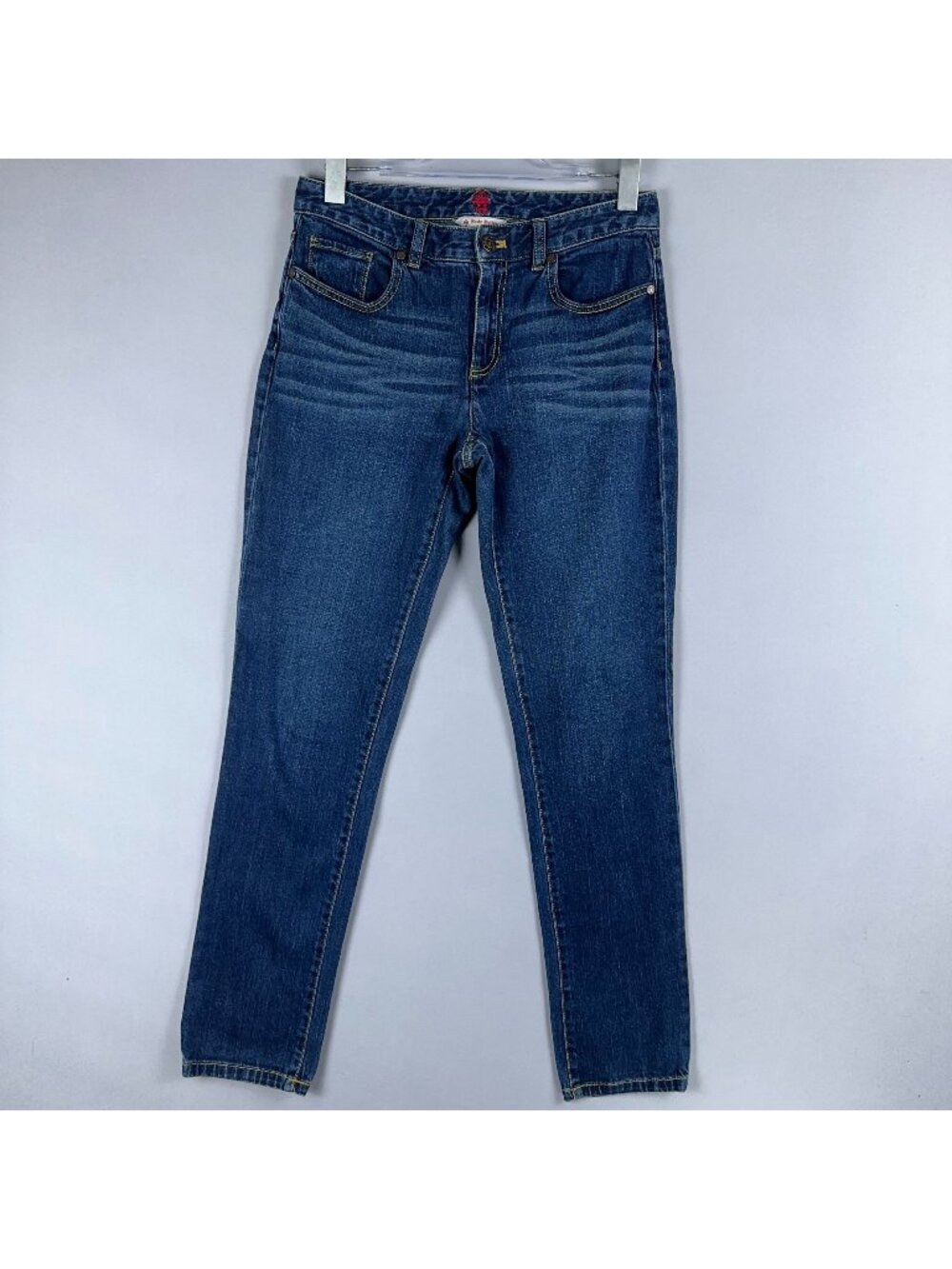 Brooks Brothers Jeans Size 2 Red Fleece Skinny Blue Medium Wash